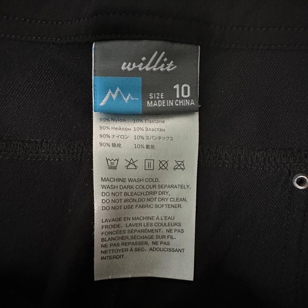 Willit Women's Size10 Black Quick-Dry Casual Golf Hiking Walking Everyday Shorts - Picture 4 of 8
